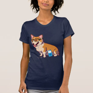 Camiseta Hipster Corgi T-Shirt (sem texto)