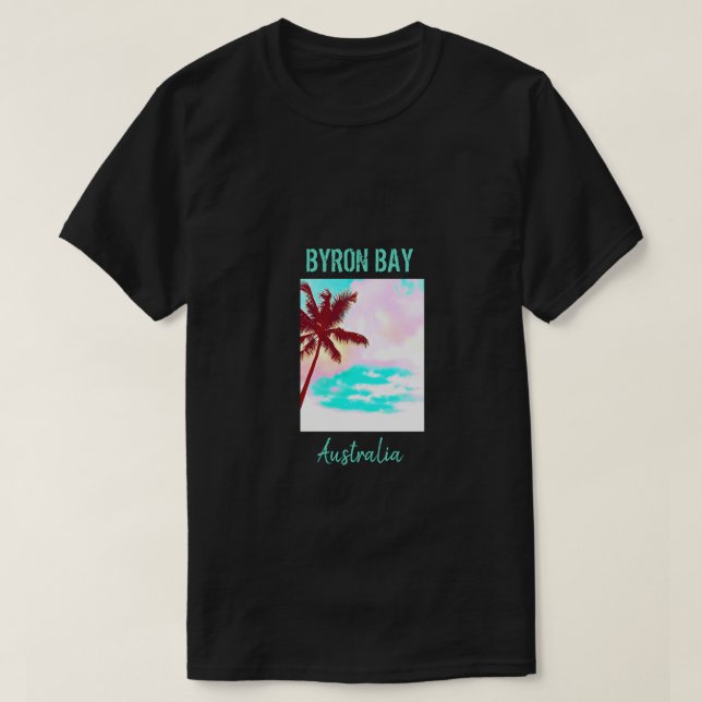 Camiseta hipster da Austrália de Byron Bay viagem (Frente do Design)
