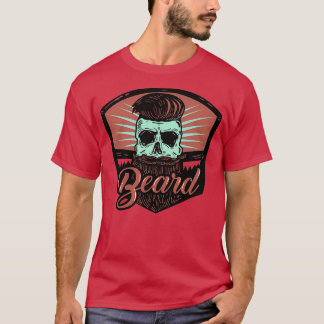 Camiseta Hipster da barba do crânio