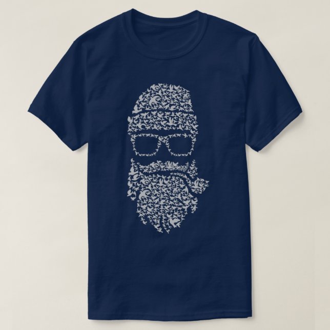 Camiseta Hipster de barba (Frente do Design)