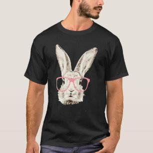 Camiseta Hipster de coelho fino, coelhos rosados, Páscoa