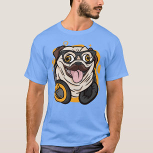Camiseta Hipster Engraçado Cachorro Cara Pug Lover Pug Mãe