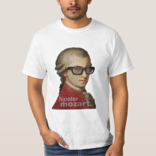 Camiseta Hipster feliz engraçado Mozart