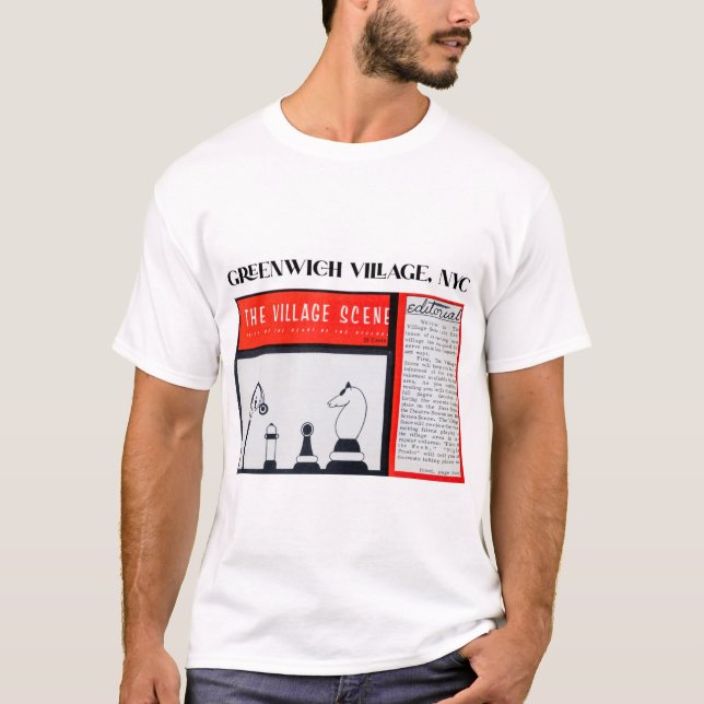 Camiseta Hipster Greenwich Village, NYC (Frente)