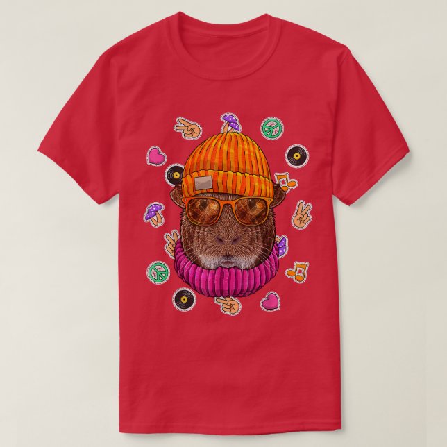Camiseta Hipster Guiné Geek Óculos De Nerd (Frente do Design)