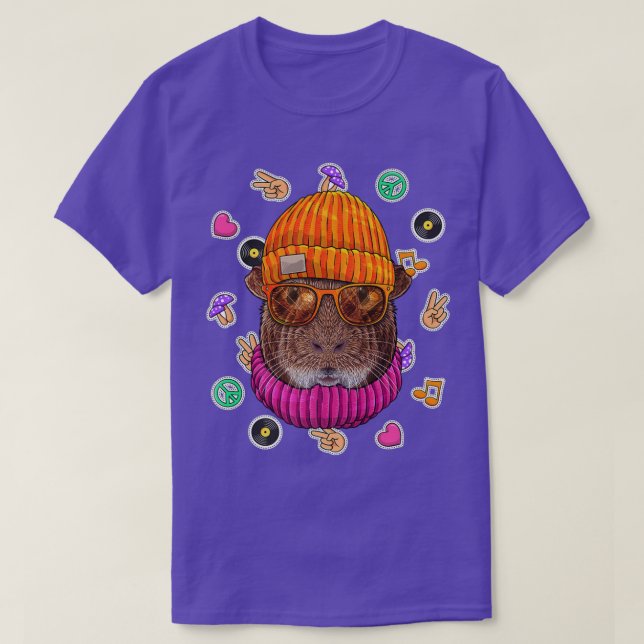 Camiseta Hipster Guiné Geek Óculos De Nerd (Frente do Design)