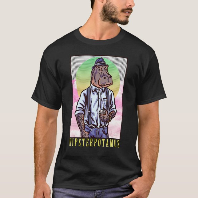 Camiseta Hipster Hippo (Frente)