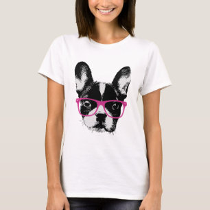 Camiseta Hipster Nerdy da mamã do buldogue francês