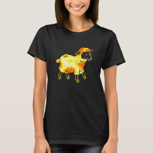 Camiseta Hipster Ovino Laranja Retro Vintage Ovino Des