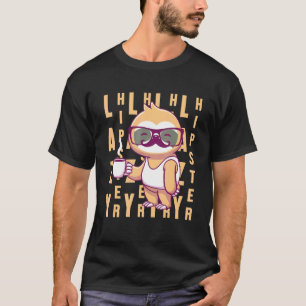 Camiseta Hipster preguiçoso Sloth Mustache Freethinker Urba