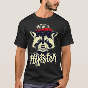 Camiseta Hipster Raccoon Mustache Arco Tie Hippies Urban St