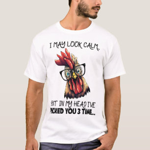 Camiseta Hipster Rooster Engraçado Dizendo