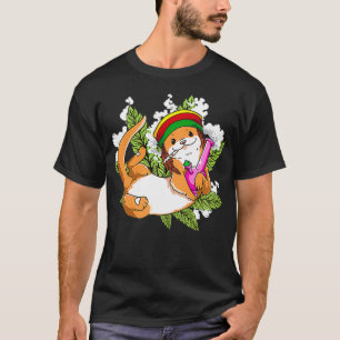 Camiseta Hipster Sea Otter Smoking Hookah Nargileh Snuff Sm