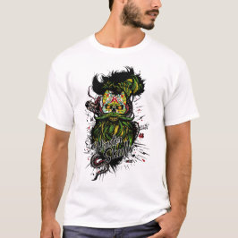 Camiseta hipster skulls tete de mort crane mexicain serpent