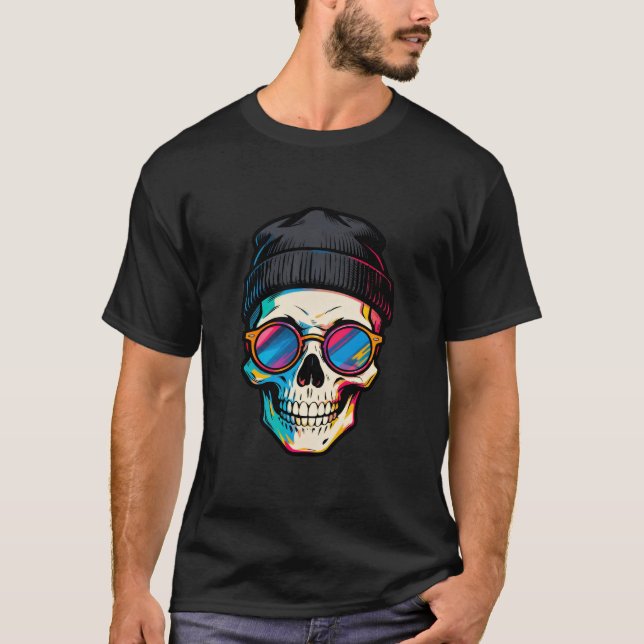 Camiseta Hipster Skully (Frente)