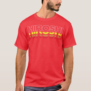 Camiseta Hiroshi Primeiro Nome Engraçado Vintage Pôr do Sol