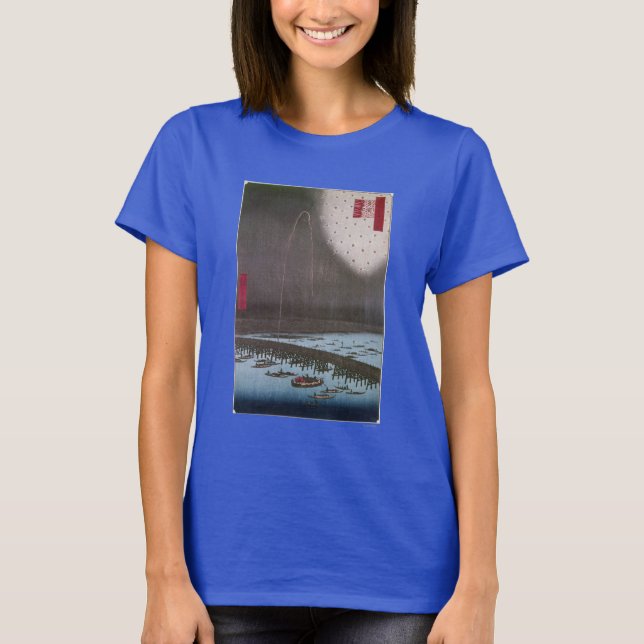 Camiseta Hiroshige: Edo View, 1858 (Frente)