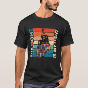 Camiseta His Fight Is My Fight Autism Awareness Retro Vinta