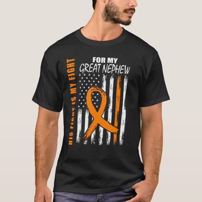 Camiseta His Fight Is My Fight Great Nephew Leukemia Awaren (Frente)