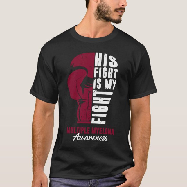 Camiseta His Fight Is My Fight Multiple Myeloma Awareness S (Frente)