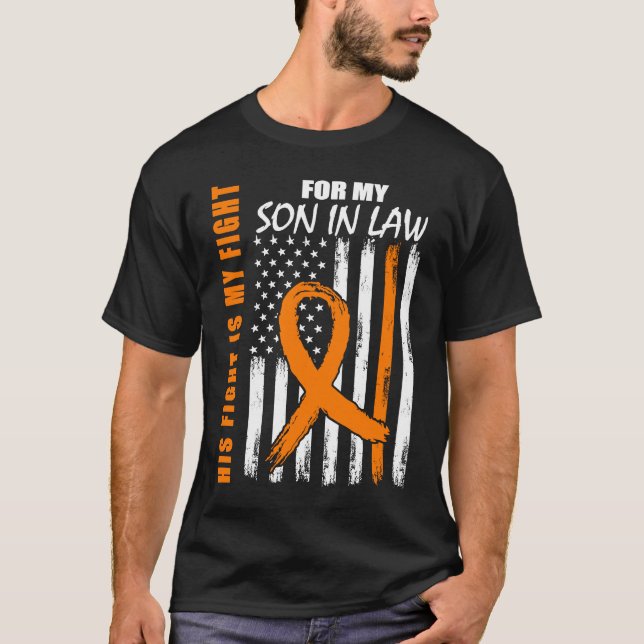 Camiseta His Fight Is My Fight Son In Law Leukemia Awarenes (Frente)