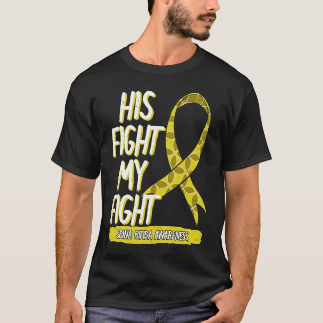 Camiseta His Fight Is My Fight Spina Bifida Awareness  Idea (Frente)
