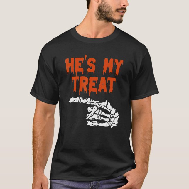Camiseta His Her Matching Halloween Costume Women  Couples (Frente)