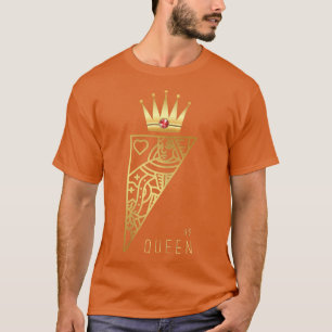 Camiseta His Queen Card Funny Cute Couple Lover Gift