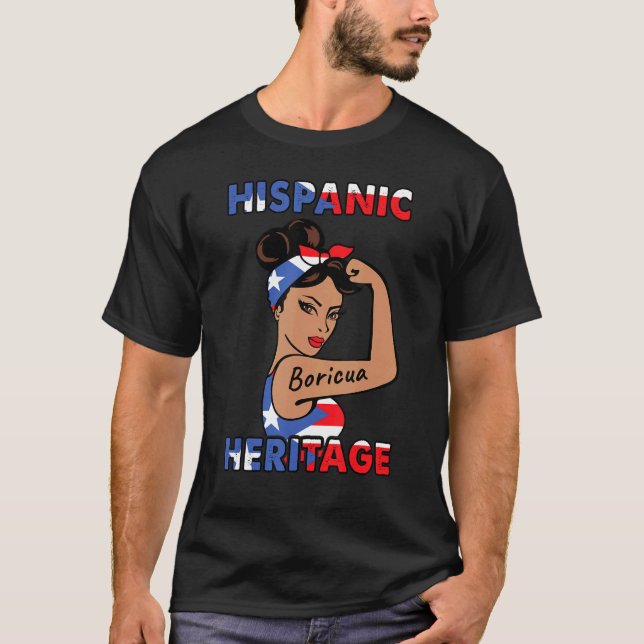 Camiseta Hispanic Heritage Month  Puerto Rico Youth Woman (Frente)