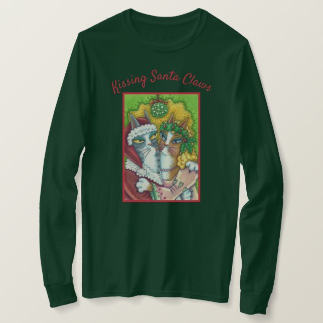 CAMISETA HISS N' FITZ KISSING PAPAIS NOEIS CLAWS CHRISTMAS  (Frente do Design)