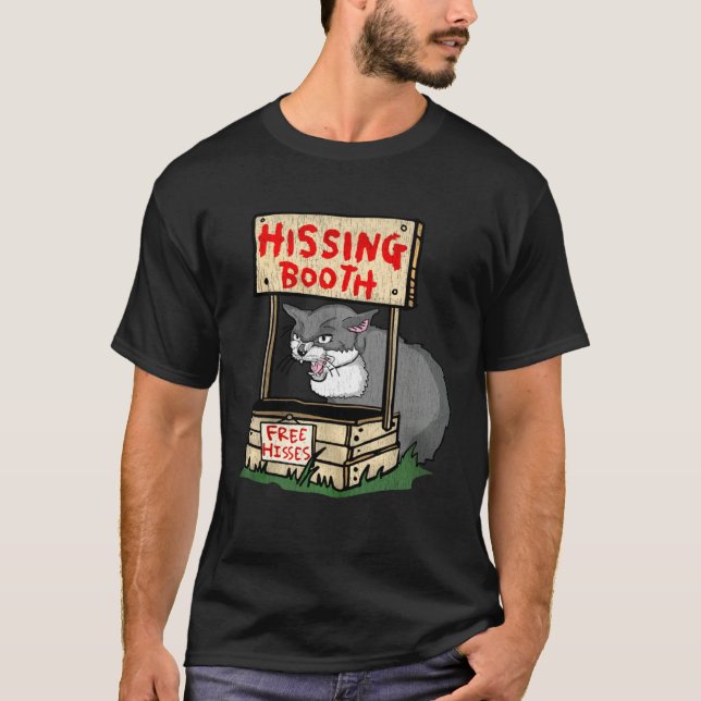 Camiseta Hissing booth free hisses cat (Frente)