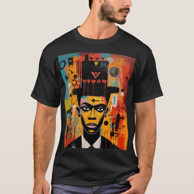 Camiseta História afro-americana e orgulho cultural negro. (Frente)