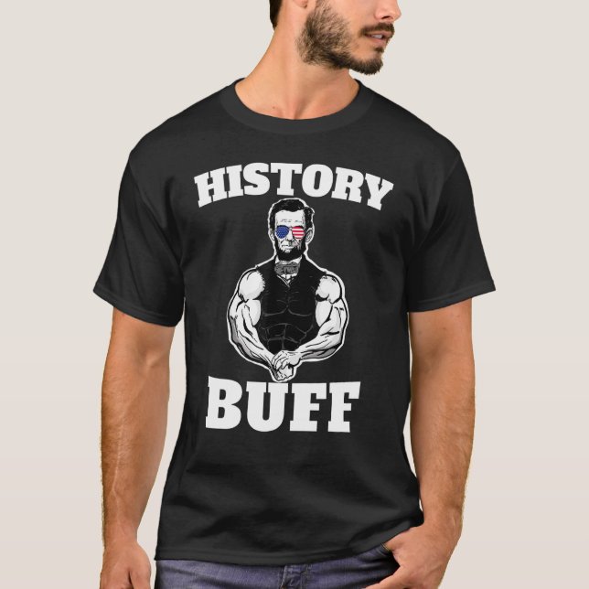 Camiseta História Americana Buff Abraham Lincoln Weightlevt (Frente)