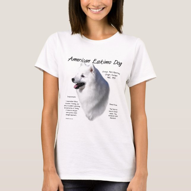 Camiseta História Americana Do Cachorro Eskimo; Tudo Sobre  (Frente)