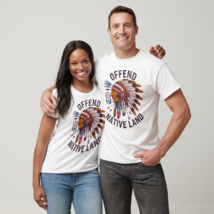 Camiseta História Americana Terra Nativa.Indiana.Chefe Clás