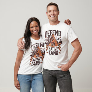 Camiseta História Americana Terra Nativa.Indiana.Chefe Clás
