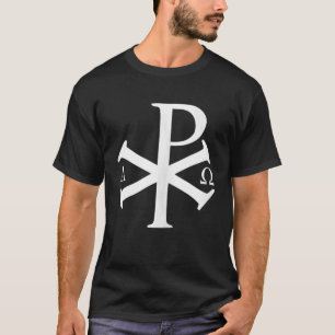 Camiseta História Cristã Alpha Omega Chi Rho byzantine Ch