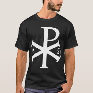 Camiseta História Cristã Alpha Omega Chi Rho byzantine Ch