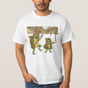Camiseta história curta de rãs de aventura