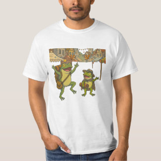 Camiseta história curta de rãs de aventura