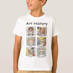 Camiseta História da Arte Engraçada Pintura Por Obra De Gat
