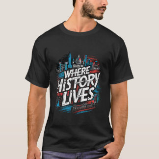 Camiseta História da Independência da Filadélfia Hall Liber
