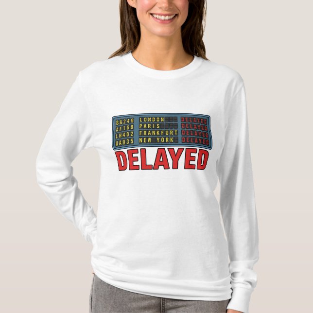 Camiseta História da Minha Vida Viagem Atrasada (Frente)