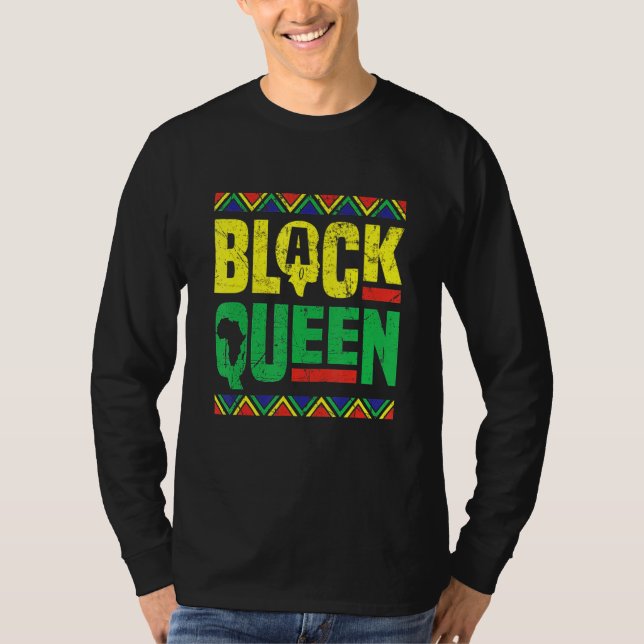 Camiseta História da Rainha Negra Mês do Orgulho Africano A (Frente)