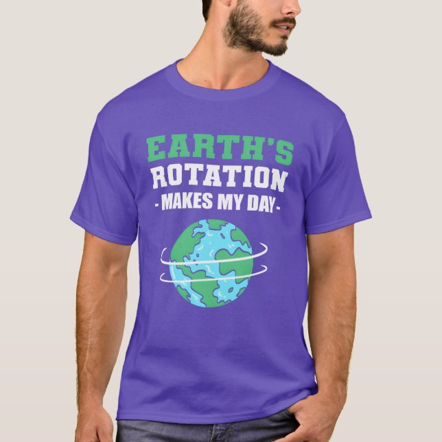 Camiseta História da Rotação da Terra Presente de Professor (Frente)