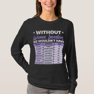 Camiseta História das Mulheres Inventoras, Dia Internaciona