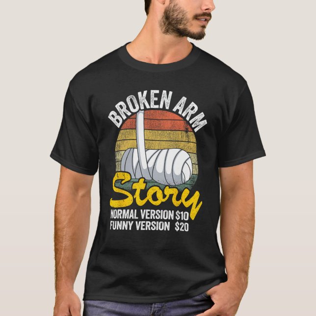 Camiseta História de Braço Quebrado Versão Normal $10 Versã (Frente)