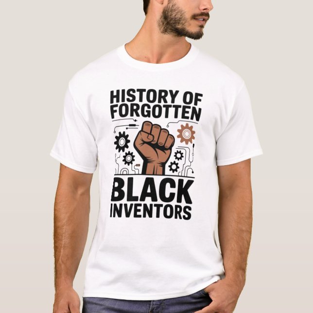 Camiseta História de Inventores Negros Esquecidos (Frente)