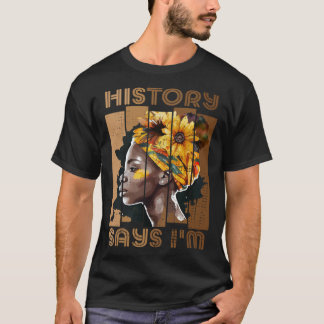 Camiseta História diz que sou mulher negra História negra M