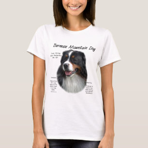 Camiseta História Do Cachorro Da Montanha Bernese; Tudo Sob
